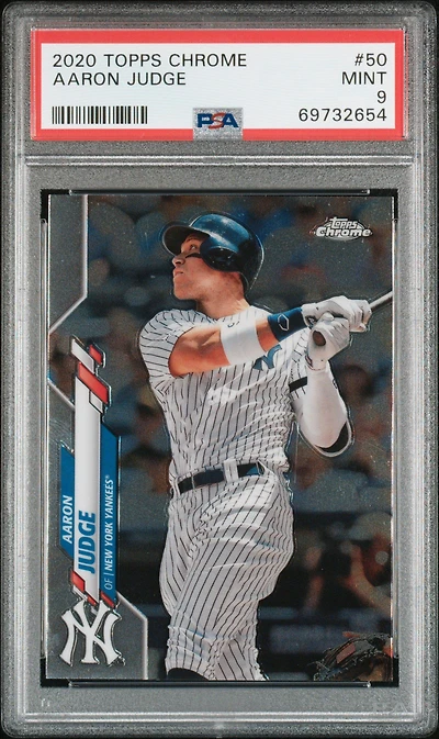 2020 Topps Chrome 50 Aaron Judge PSA 9