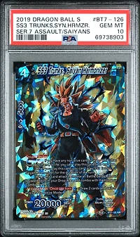 2019 Dragon Ball Super Card Game Series 7 Assault Of The Saiyans Bt7-126 Ss3 Trunks, Saiyan Harmonizer PSA 10