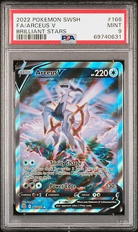 2022 Pokemon Sword & Shield Brilliant Stars Full Art/arceus V PSA