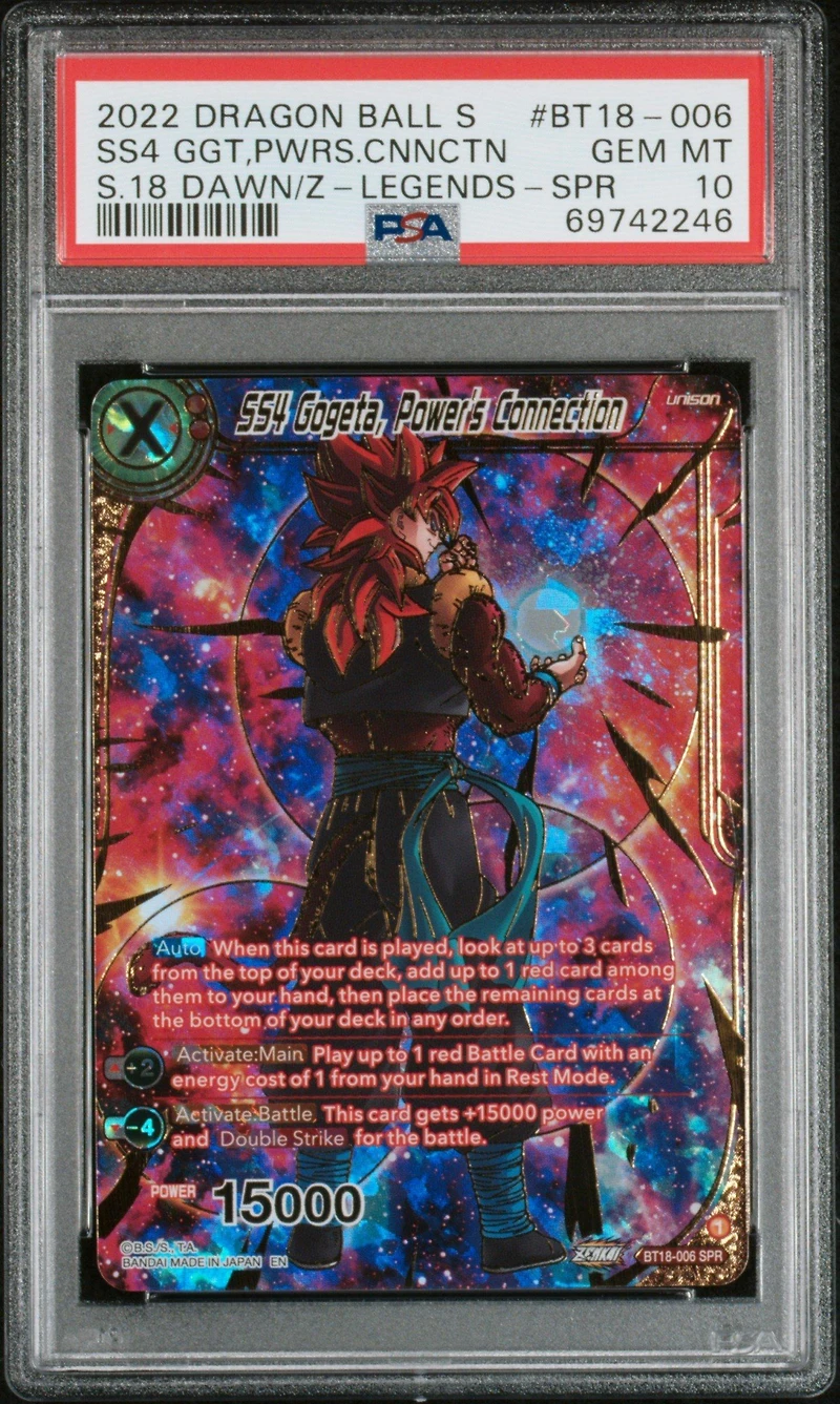 2022 Dragon Ball Super Card Game Series 18 Dawn Of The Z-legends Bt18-006 Ss4 Gogeta