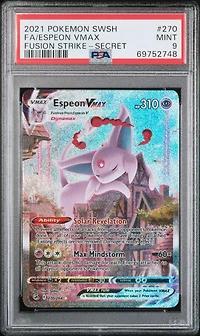 2021 Pokemon Sword & Shield Fusion Strike 270 Full Art/espeon Vmax Secret PSA