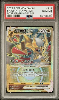 2022 Pokemon Sword & Shield Lost Origin Full Art/giratina Vstar Secret PSA