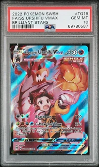 2022 Pokemon Sword & Shield Brilliant Stars Tg19 Full Art/single Strike Urshifu Vmax PSA