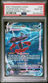 2021 Pokemon Sword & Shield Fusion Strike 266 Full Art/inteleon Vmax Secret PSA