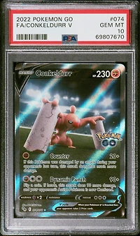 2022 Pokemon Go 074 Full Art/conkeldurr V PSA