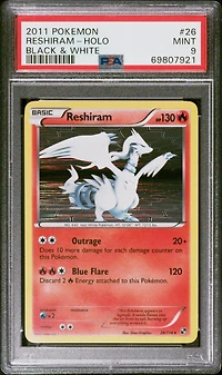 2011 Pokemon Black & White 26 Reshiram-holo PSA 9