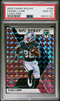 2020 Panini Mosaic 268 Ceedee Lamb Camo Pink PSA 10
