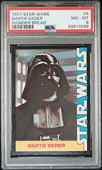 1977 Star Wars Wonder Bread 5 Darth Vader PSA 8