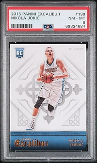 2015 Panini Excalibur 199 Nikola Jokic PSA 8