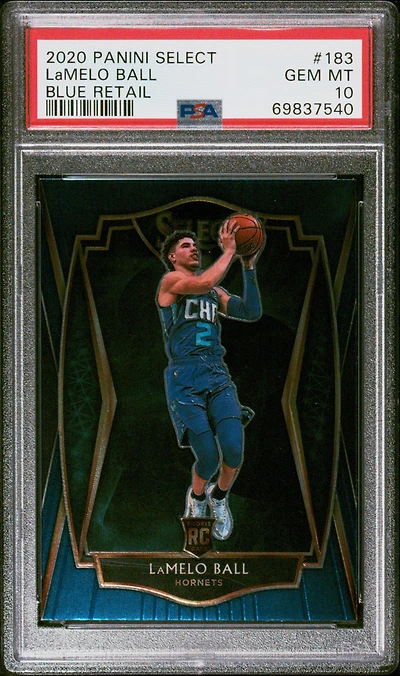 2020 Panini Select Lamelo Ball Blue Retail PSA 10