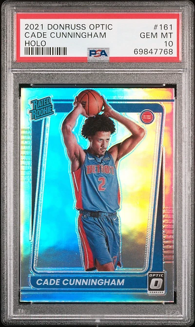 2021 Panini Donruss Optic 161 Cade Cunningham Holo PSA 10