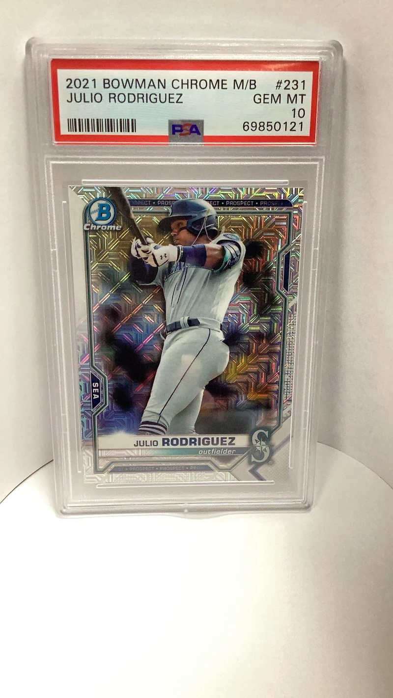 2021 Bowman Chrome Mega Box 231 Julio Rodriguez PSA 10