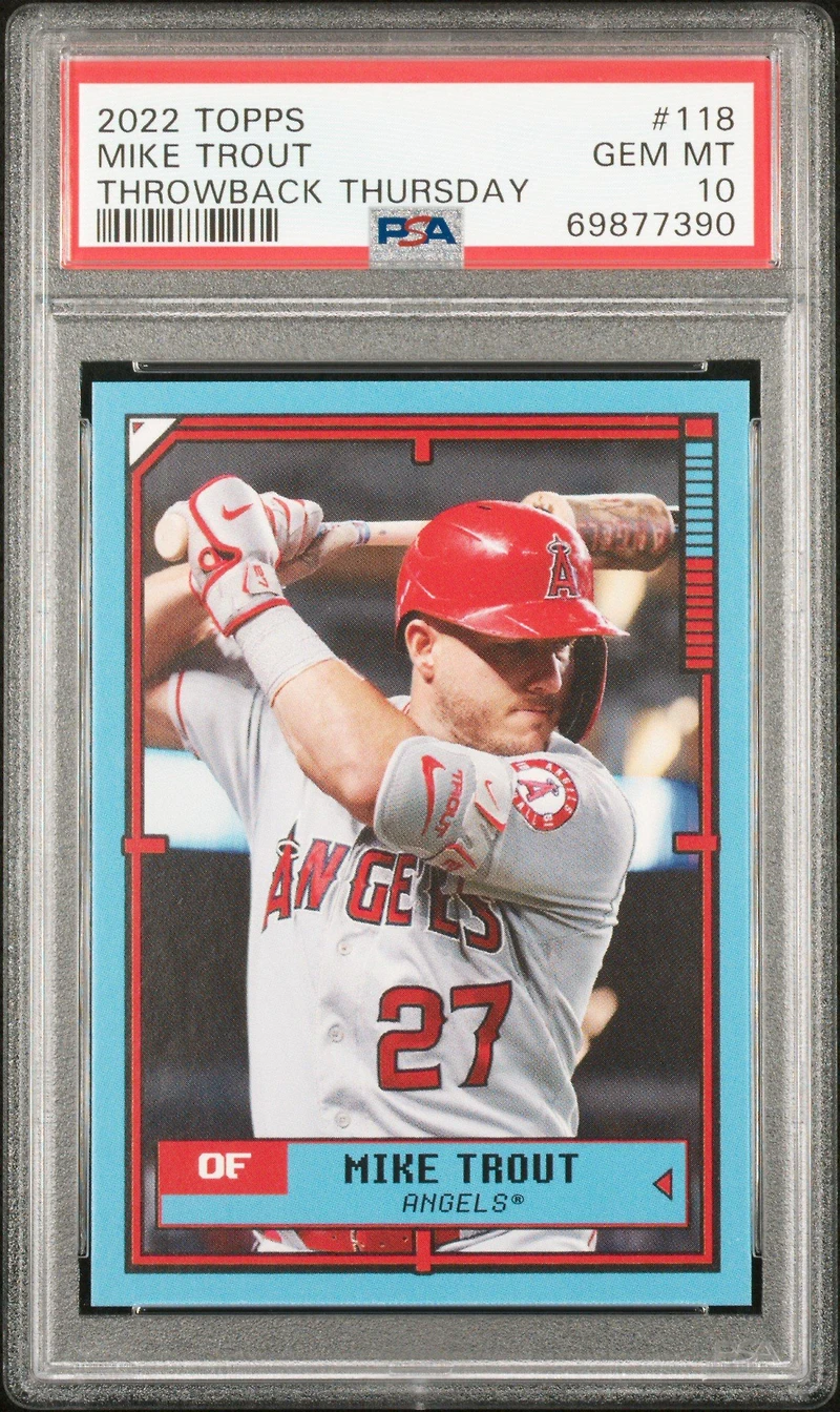 2022 Topps Throwback Thursday 118 Mike Trout PSA 10