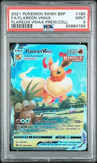 2021 Pokemon Swsh Black Star Promo 180 Full Art/flareon Vmax Flareon Vmax Premium Collection PSA