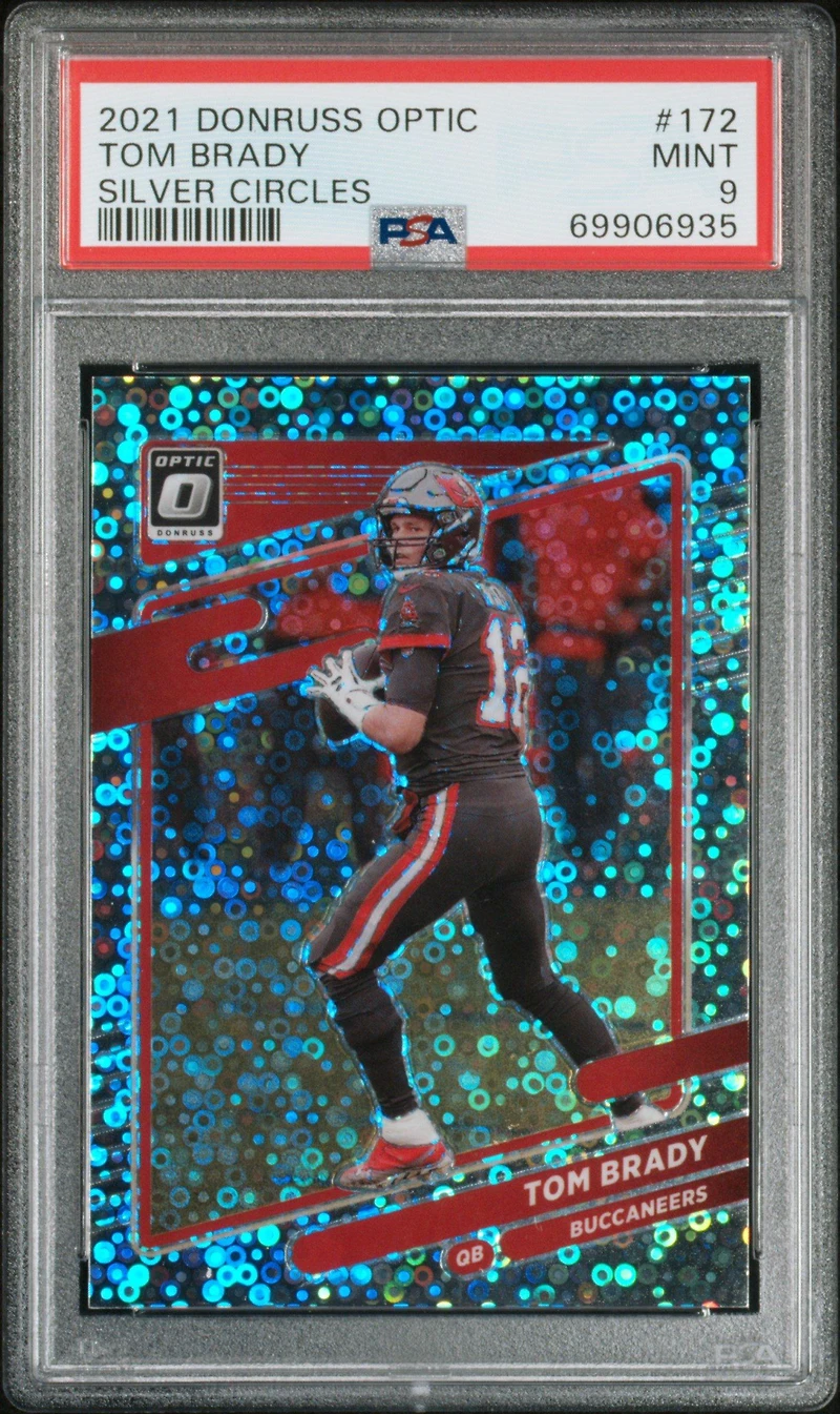 2021 Panini Donruss Optic 172 Tom Brady Silver Circles PSA 9