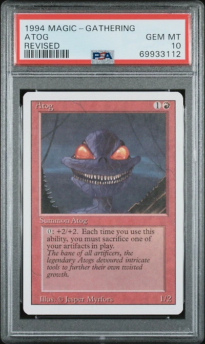 1994 Magic The Gathering Revised  Atog PSA 10