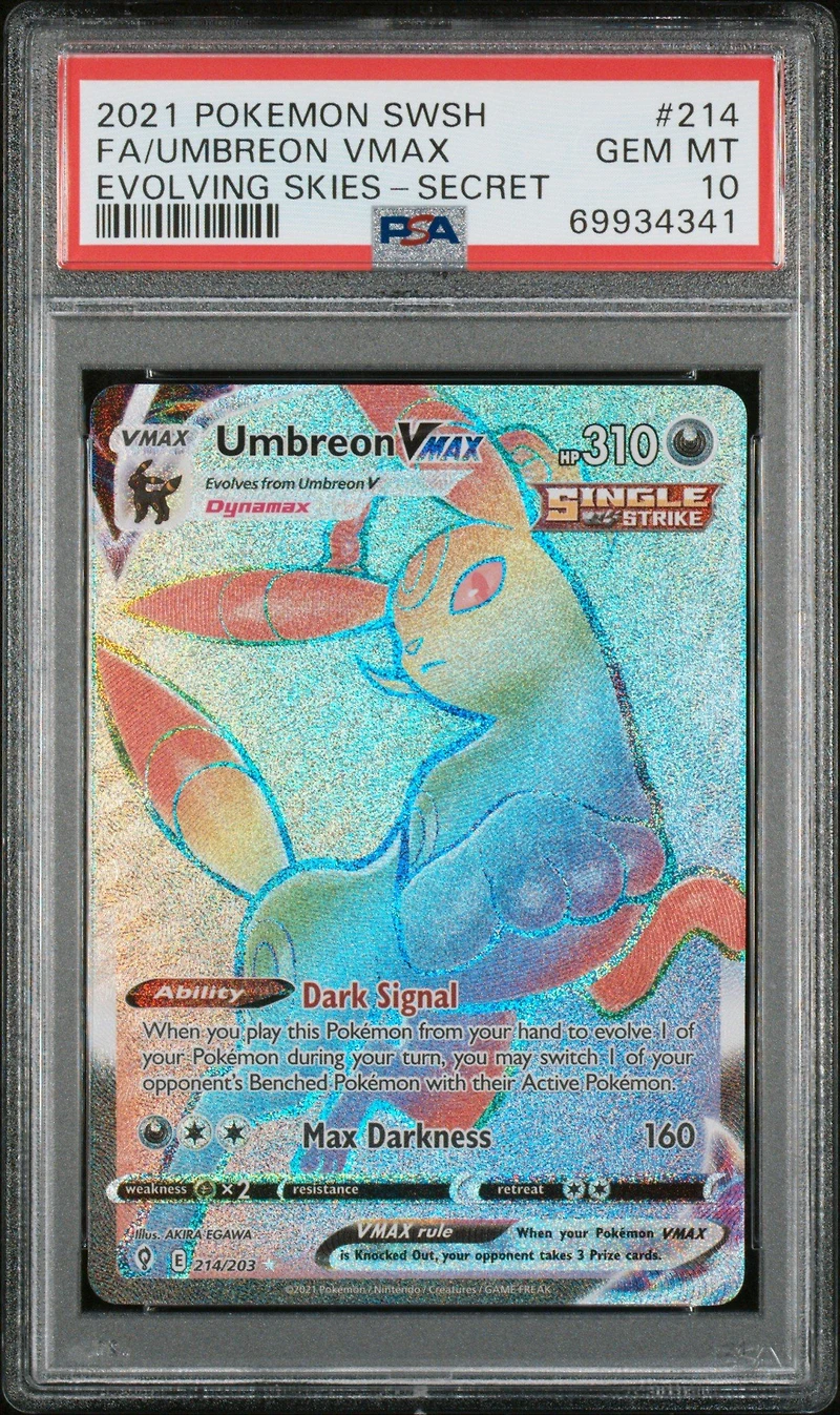 2021 Pokemon Sword & Shield Evolving Skies Fa/umbreon Vmax PSA