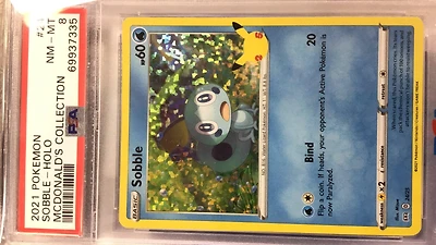 2021 Pokemon Mcdonald's Collection 24 Sobble-holo PSA 8