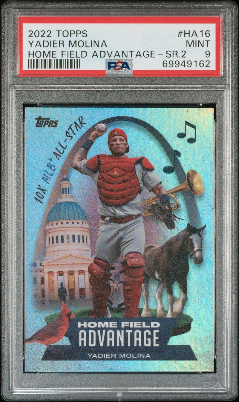 2022 Topps Home Field Advantage Ha16 Yadier Molina Series 2 PSA 9