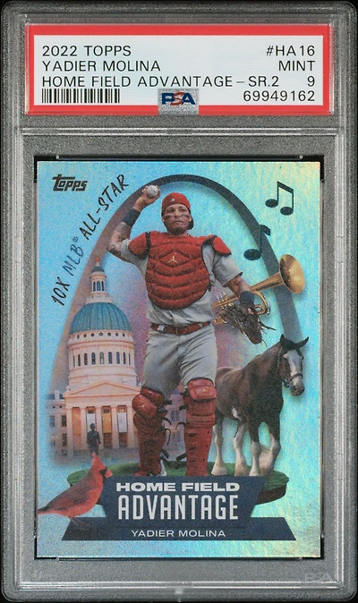 2022 Topps Home Field Advantage Ha16 Yadier Molina Series 2 PSA 9