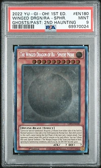2022 Yu-gi-oh! Gfp2-ghosts From The Past: The 2nd Haunting En180 The Winged Dragon Of Ra-sphere Mode 1st Edition PSA 9