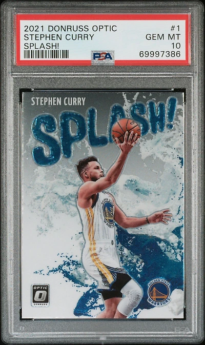 2021 Panini Donruss Optic Splash! 1 Stephen Curry PSA 10