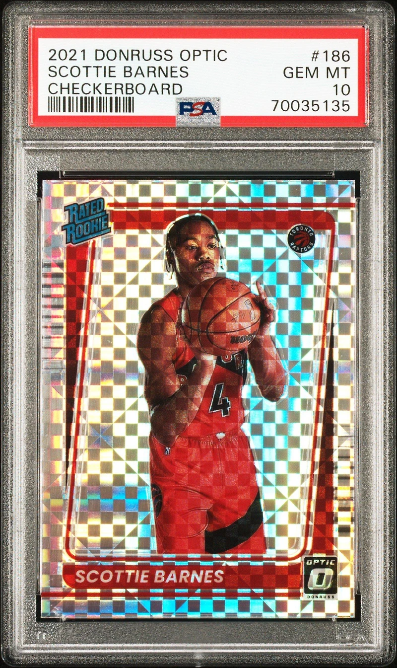2021 Panini Donruss Optic 186 Scottie Barnes PSA 10