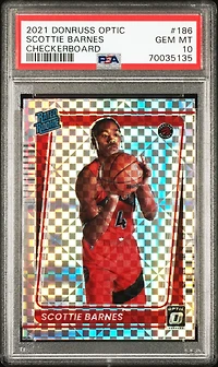 2021 Panini Donruss Optic 186 Scottie Barnes PSA 10
