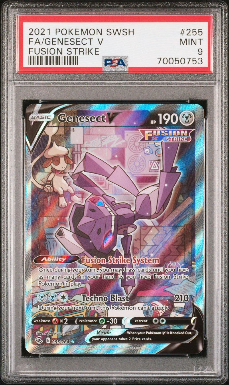 2021 Pokemon Sword & Shield Fusion Strike Full Art/genesect V PSA