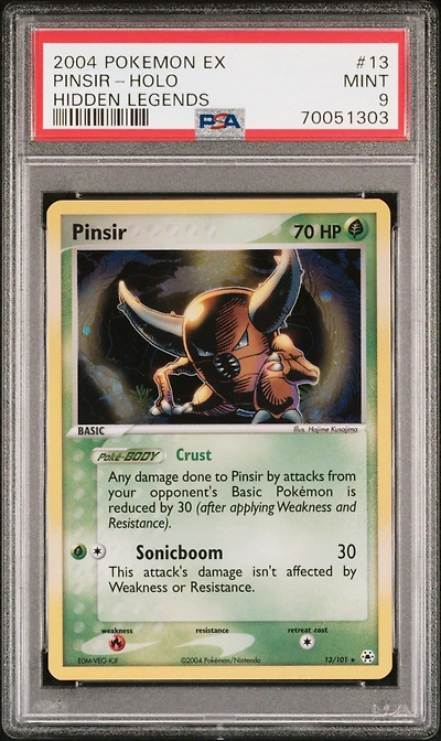 2004 Pokemon Ex Hidden Legends 13 Pinsir PSA 9