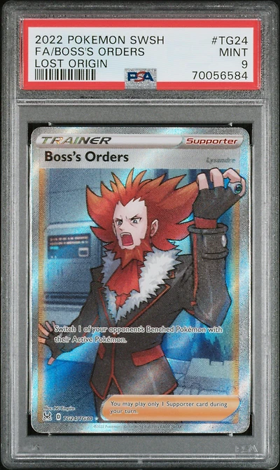 2022 Pokemon Sword & Shield Lost Origin Tg24 Fa/boss's Orders PSA 9