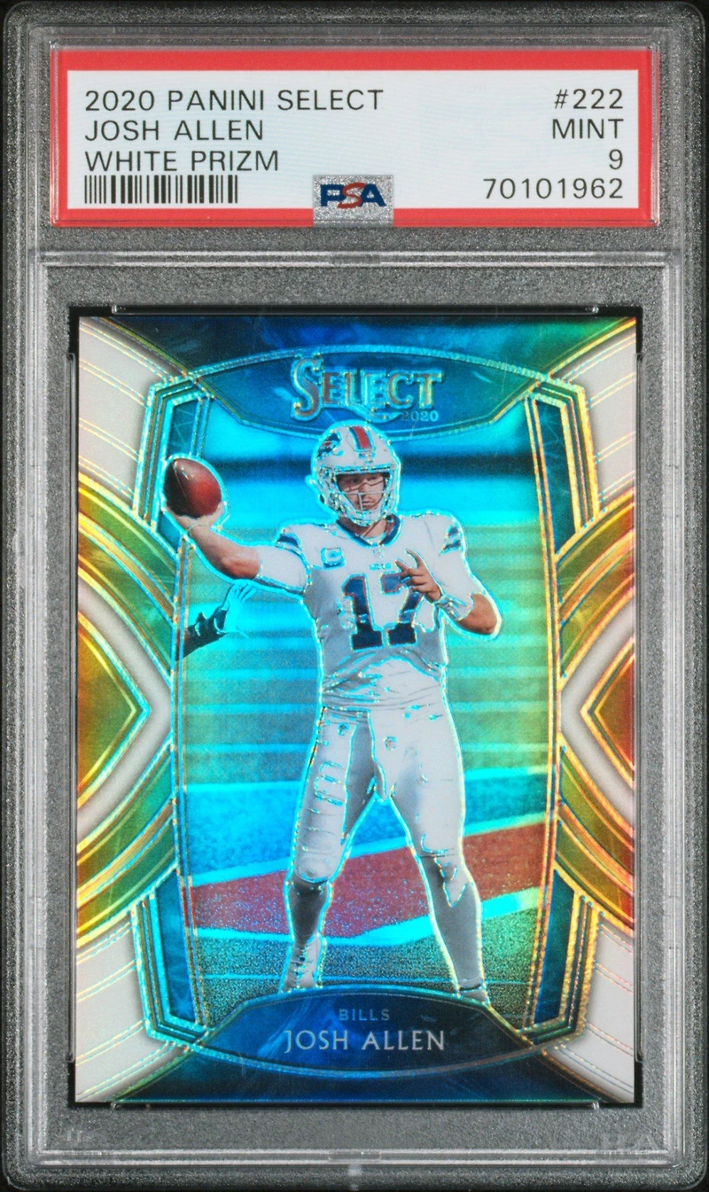 2020 Panini Select 222 Josh Allen White Prizm PSA 9