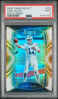 2020 Panini Select 222 Josh Allen White Prizm PSA 9