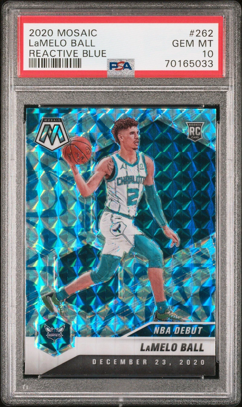 2020 Panini Mosaic 262 Lamelo Ball Reactive Blue PSA 10