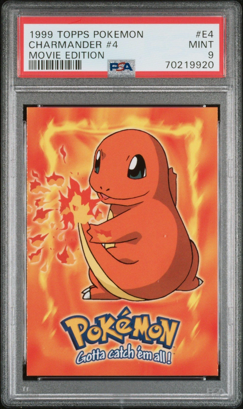 1999 Topps Pokemon The Movie Edt E4 Charmander #4 PSA 9