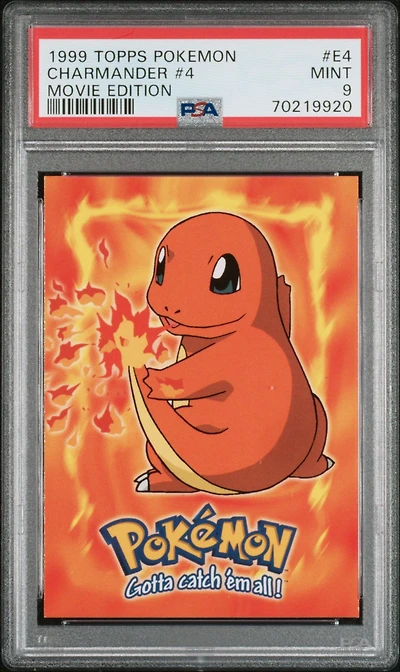 1999 Topps Pokemon The Movie Edt E4 Charmander #4 PSA 9