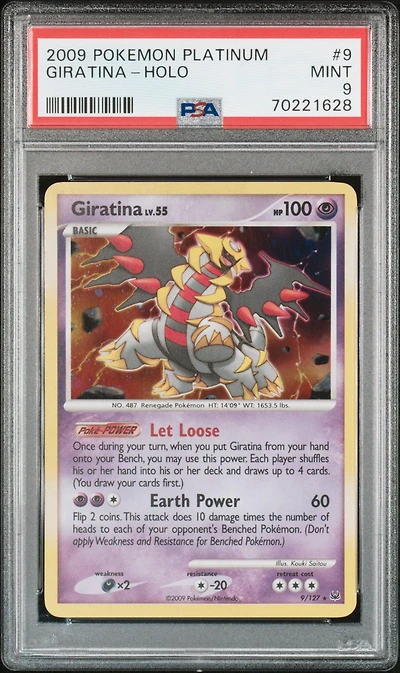 2009 Pokemon Platinum 9 Giratina PSA 9