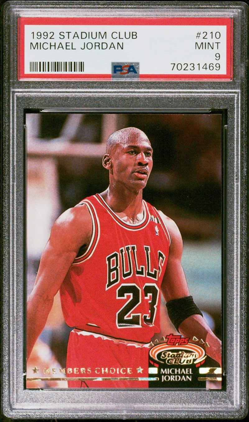 1992 Stadium Club 210 Michael Jordan PSA 9