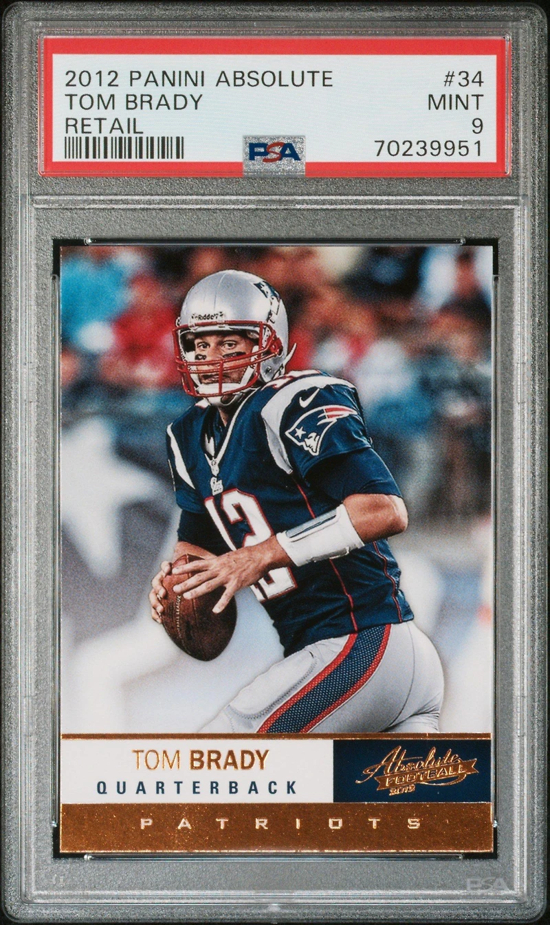 2012 Panini Absolute 34 Tom Brady Retail PSA 9