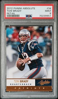 2012 Panini Absolute 34 Tom Brady Retail PSA 9