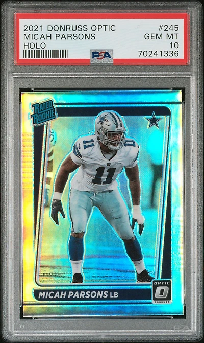 2021 Panini Donruss Optic 245 Micah Parsons Holo PSA 10
