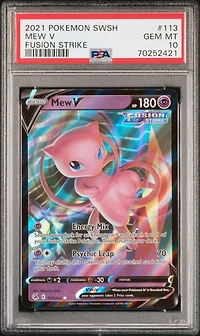 2021 Pokemon Sword & Shield Fusion Strike 113 Mew V PSA
