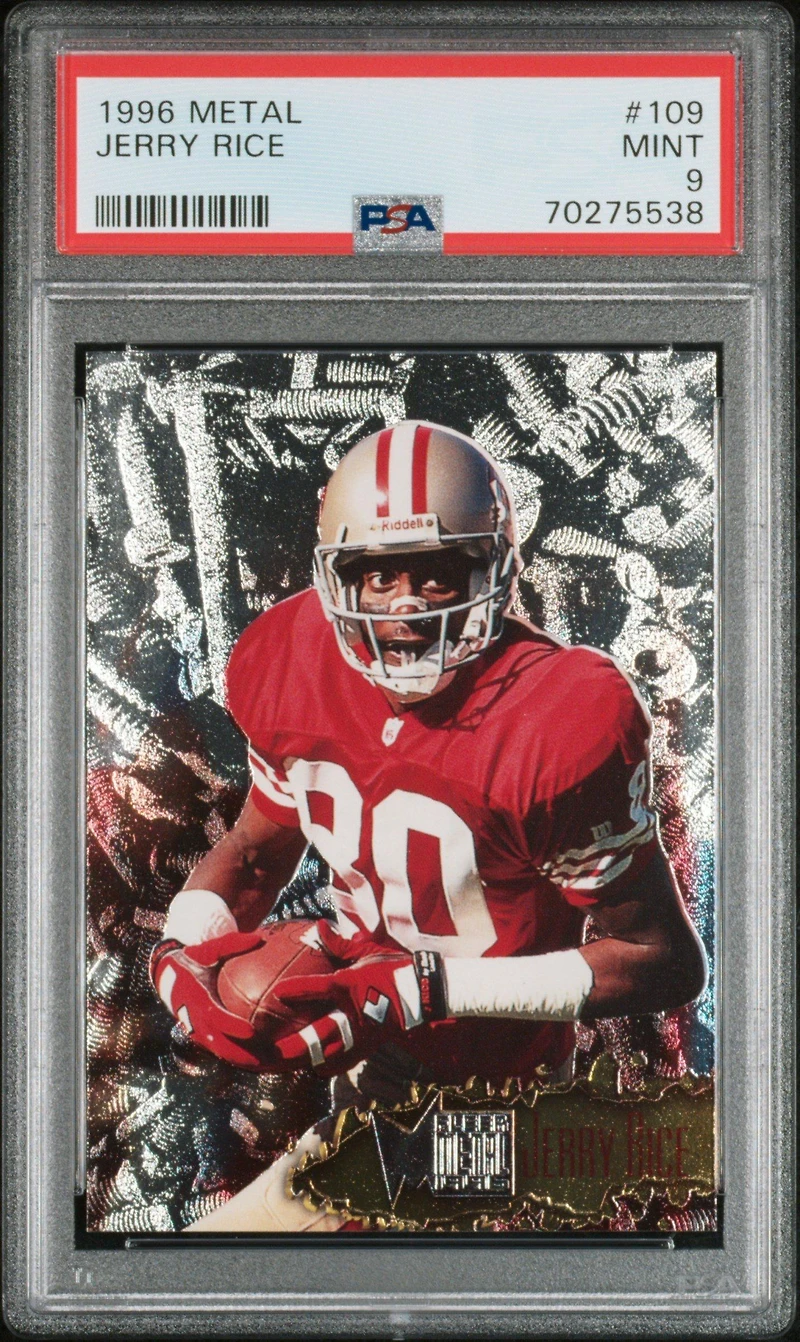 1996 Metal 109 Jerry Rice PSA 9