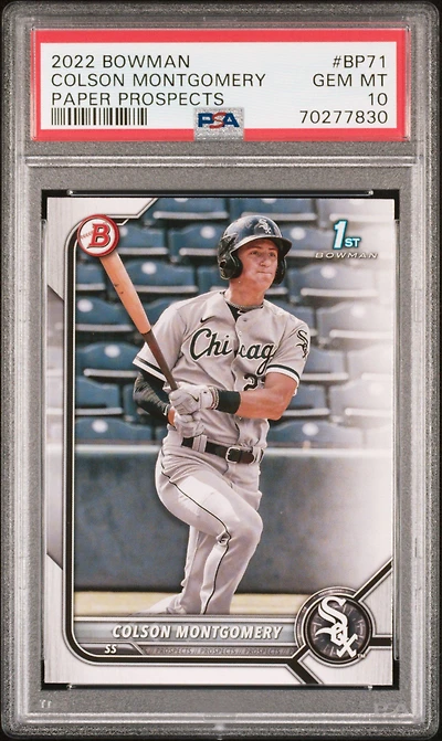 2022 Bowman Paper Prospects Bp71 Colson Montgomery PSA 10