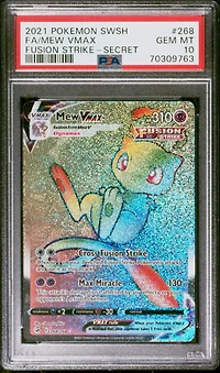 2021 Pokemon Sword & Shield Fusion Strike Full Art/mew Vmax Secret PSA