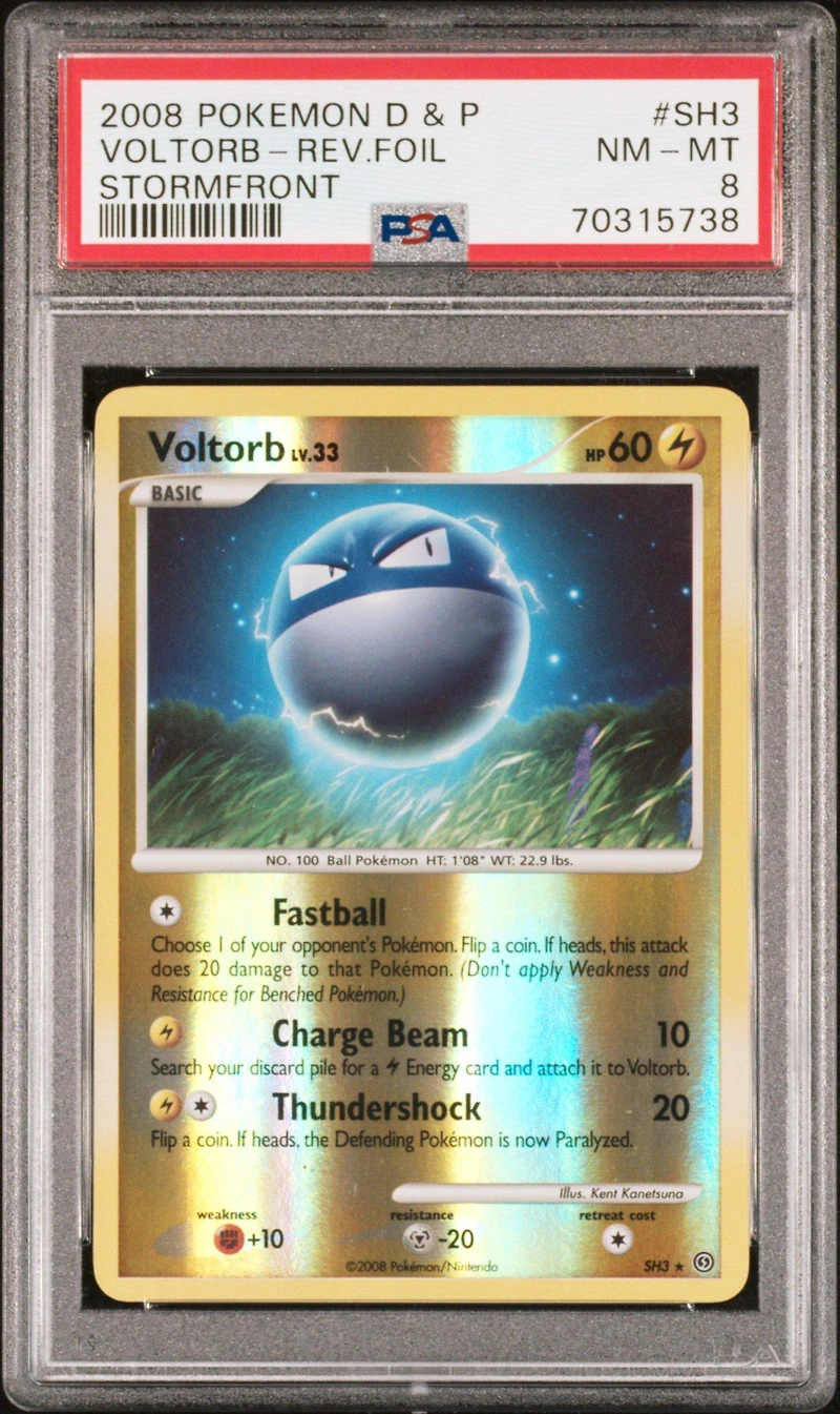 2008 Pokemon Diamond & Pearl Stormfront Sh3 Voltorb PSA 8