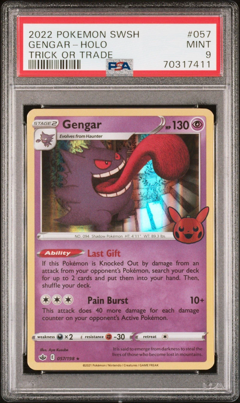 2021 Pokemon Sword & Shield Chilling Reign 057 Gengar PSA 9
