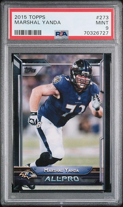 2015 Topps 273 Marshal Yanda PSA 9
