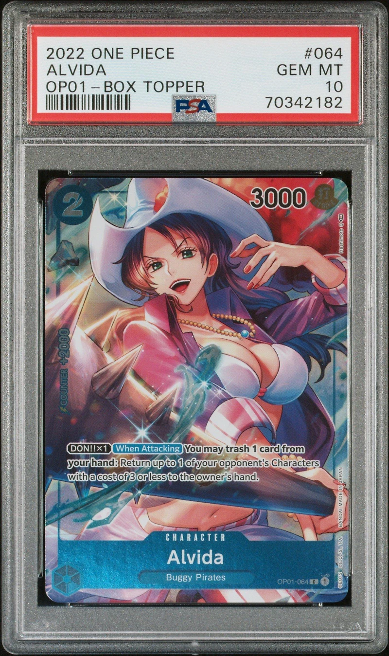 2022 One Piece Op01-romance Dawn 064 Alvida Box Topper PSA 10