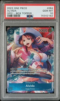 2022 One Piece Op01-romance Dawn 064 Alvida Box Topper PSA 10